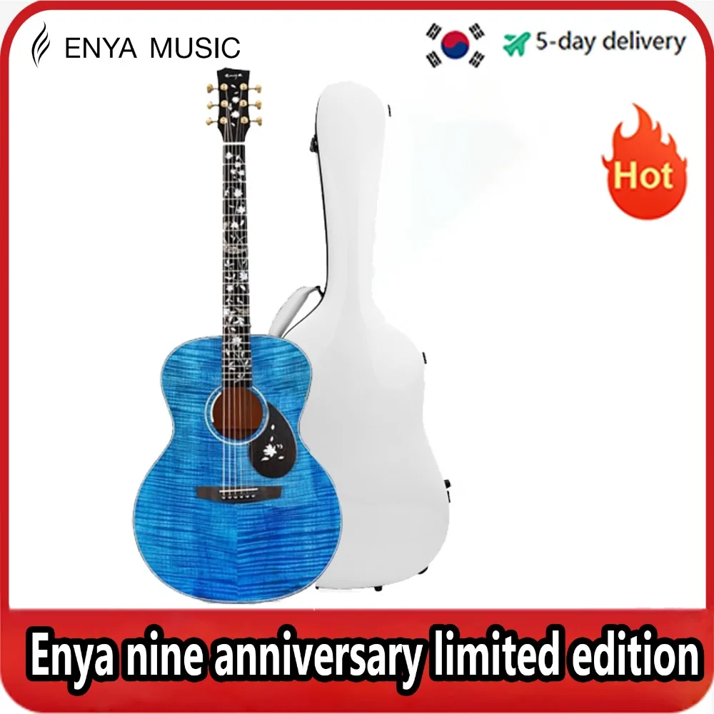 

ENYA Enya nine anniversary limited edition flower sea folk guitar artist series tiger maple full single finger