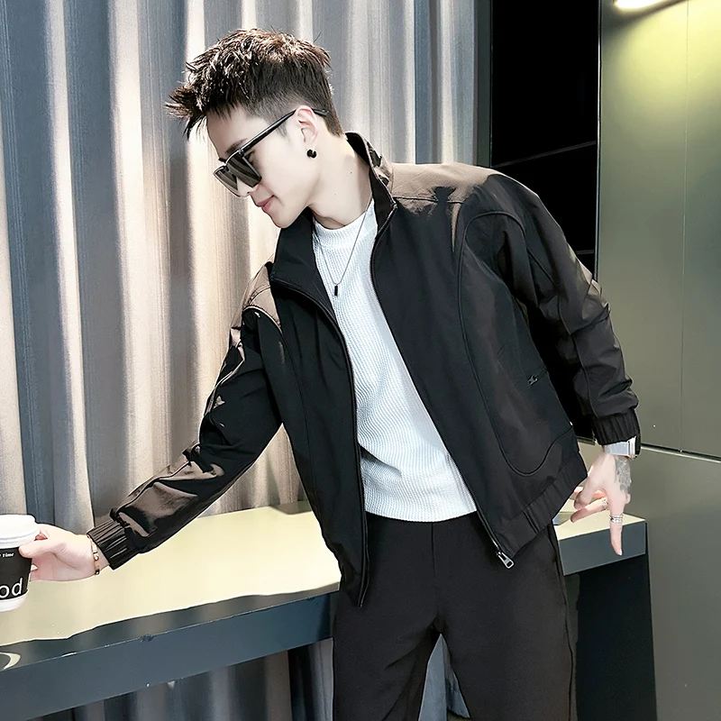 ملابس عمل Jaet Faionable للرجال غير رسمية تناسب الجميع من ألياف البوليستر طويلة Sve بسحاب للإغلاق في الشارع #1