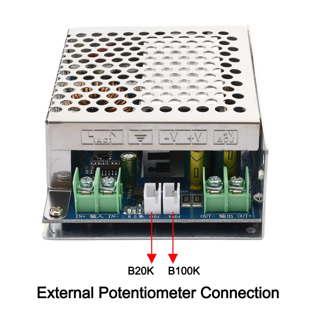 전압 조정기 벅 컨버터 정전류 전원 공급 장치 모듈, 20A, 600W, 조정 가능, DC 12-80V ~ 2.5-50V