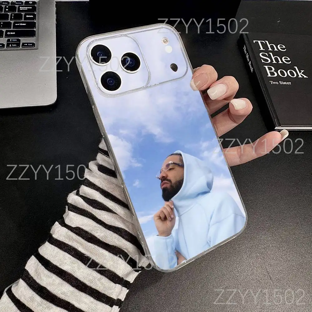 حافظة هاتف Rapper D-Drake بقيمة 4 دولارات أمريكية لهاتف iPhone 17,16,15,14,13,12,11 Pro,Max,Plus,X,XS,XR,SE4,E Mini شفافة ناعمة