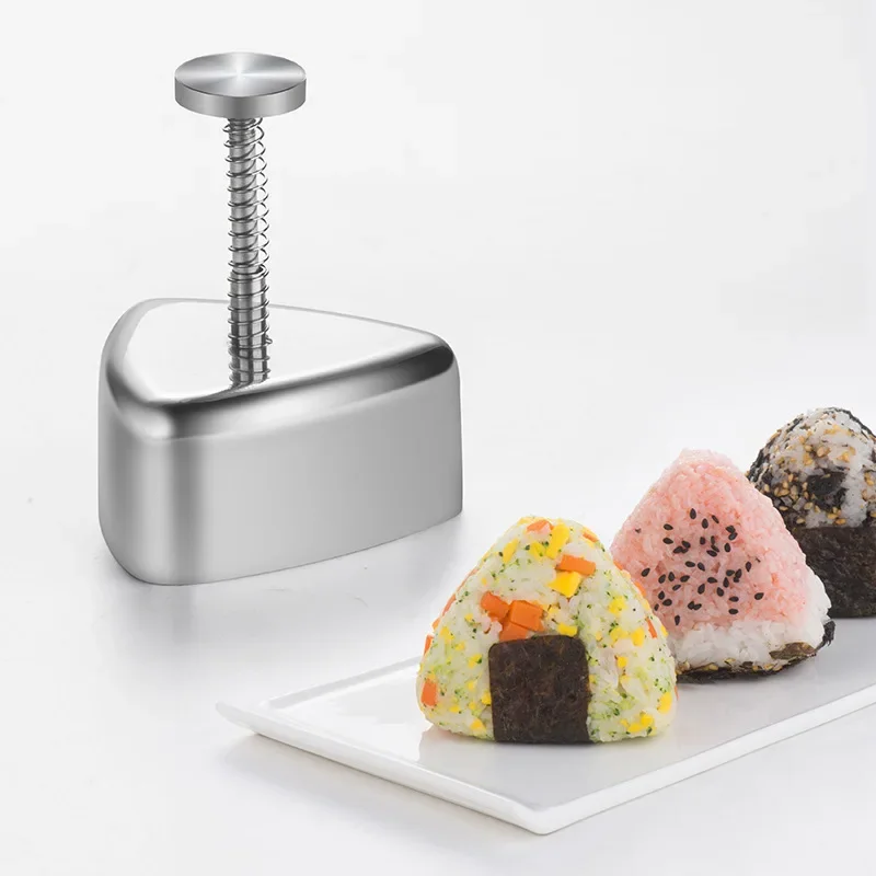 DSA stainless steel rice ball mold Japanese triangular rice ball sushi mold DIY nori rice bag sushi tool