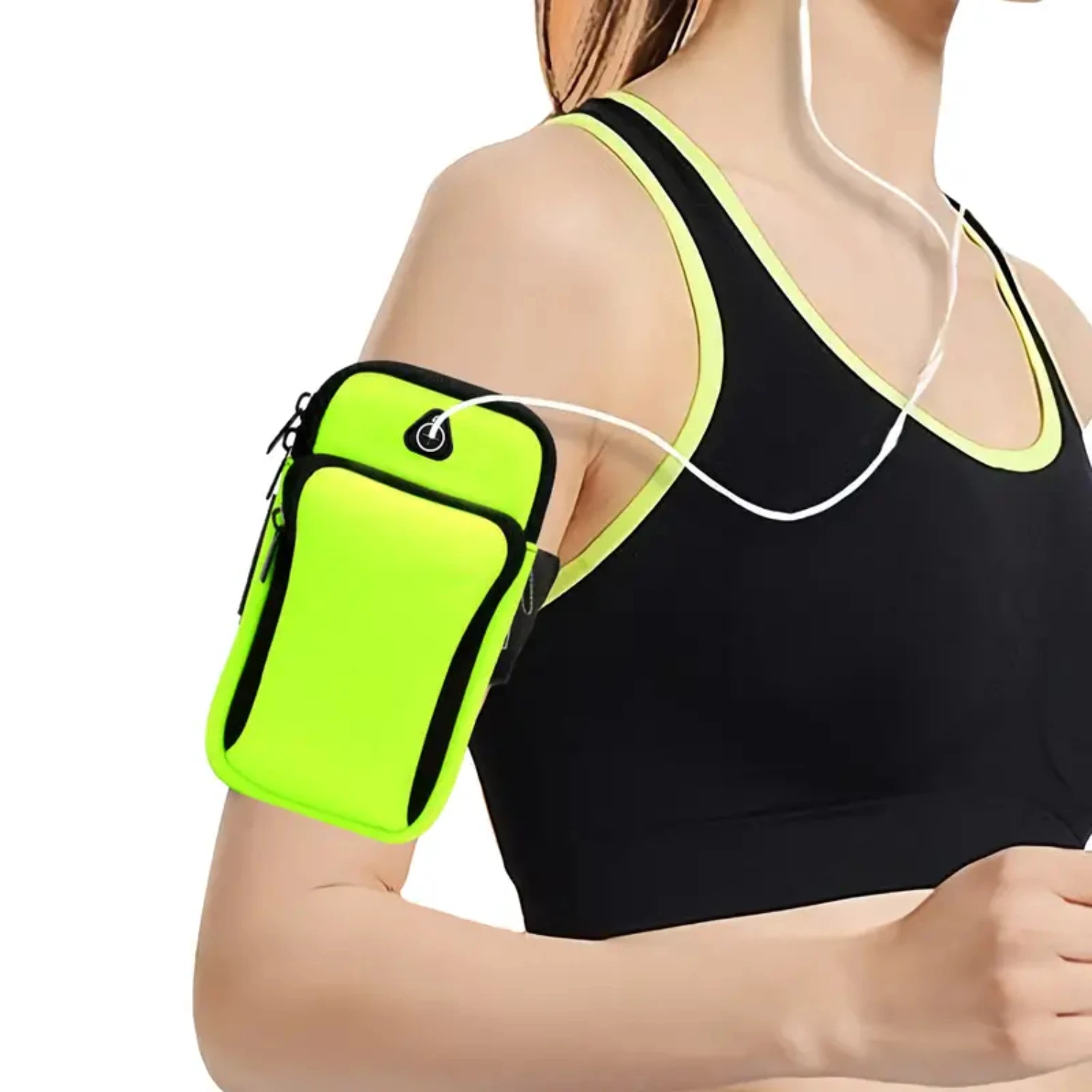 

Mobile Cell Phone Armband Zip Pocket Pouch Case For Running Fitness Gym Workouts Outdoor
