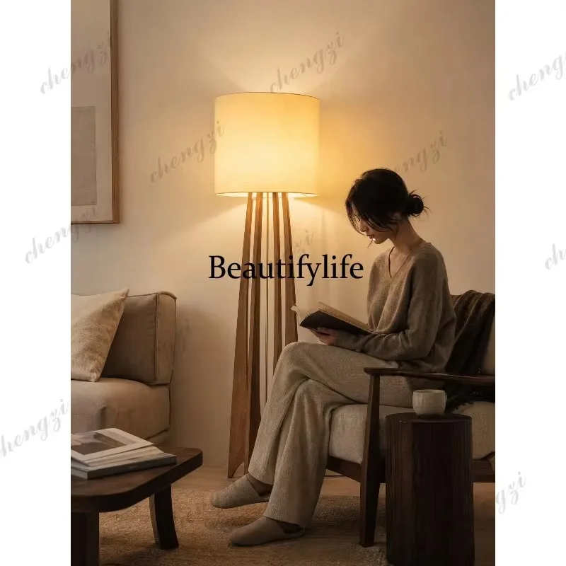 F181  Nordic wood floor lamp living room bedroom study decorative desk lamp modern simplicity and high sense