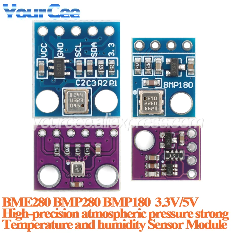 10pcs/1pc BME280 BMP280 BMP180 5V 3.3V Digital Temperature Humidity Atmospheric Pressure Sensor Module BMP580 Embedd Smart Home