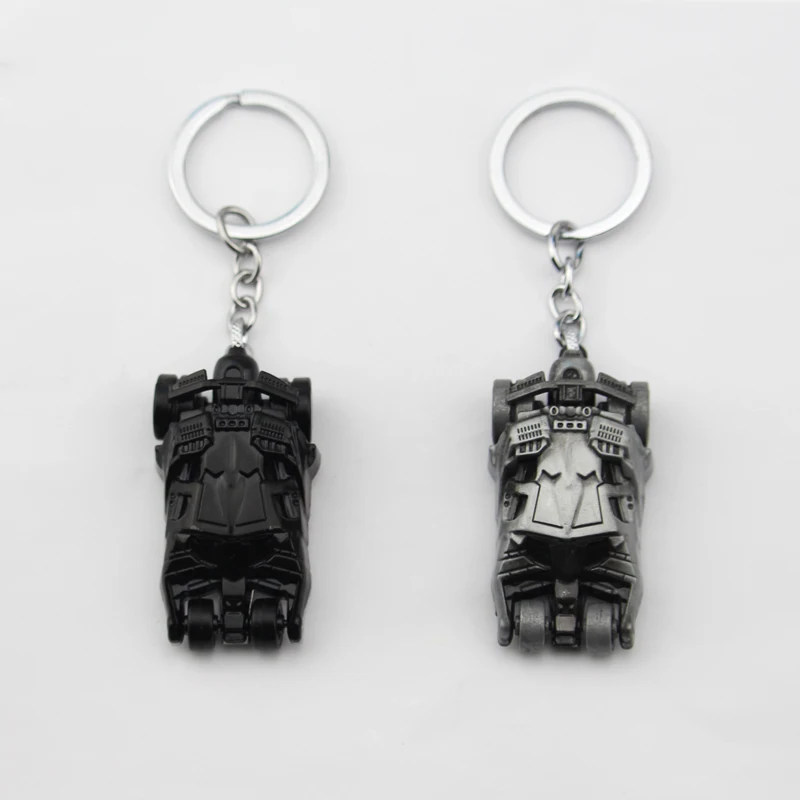 سلسلة مفاتيح معدنية عصرية لفيلم Marvel Superhero Batmobile Keyrings لمفتاح السيارة وحقيبة الظهر وإكسسوارات قلادة على شكل السيارة #4