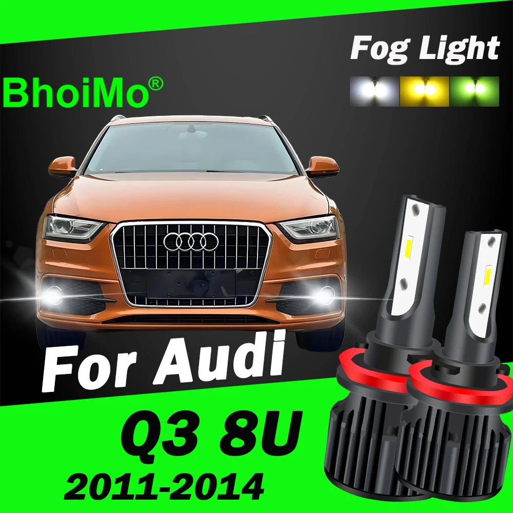 

BhoiMo For Audi Q3 8U Front Fog Lights Led Bulb 2011 2012 2013 2014 Lamps Auto Car