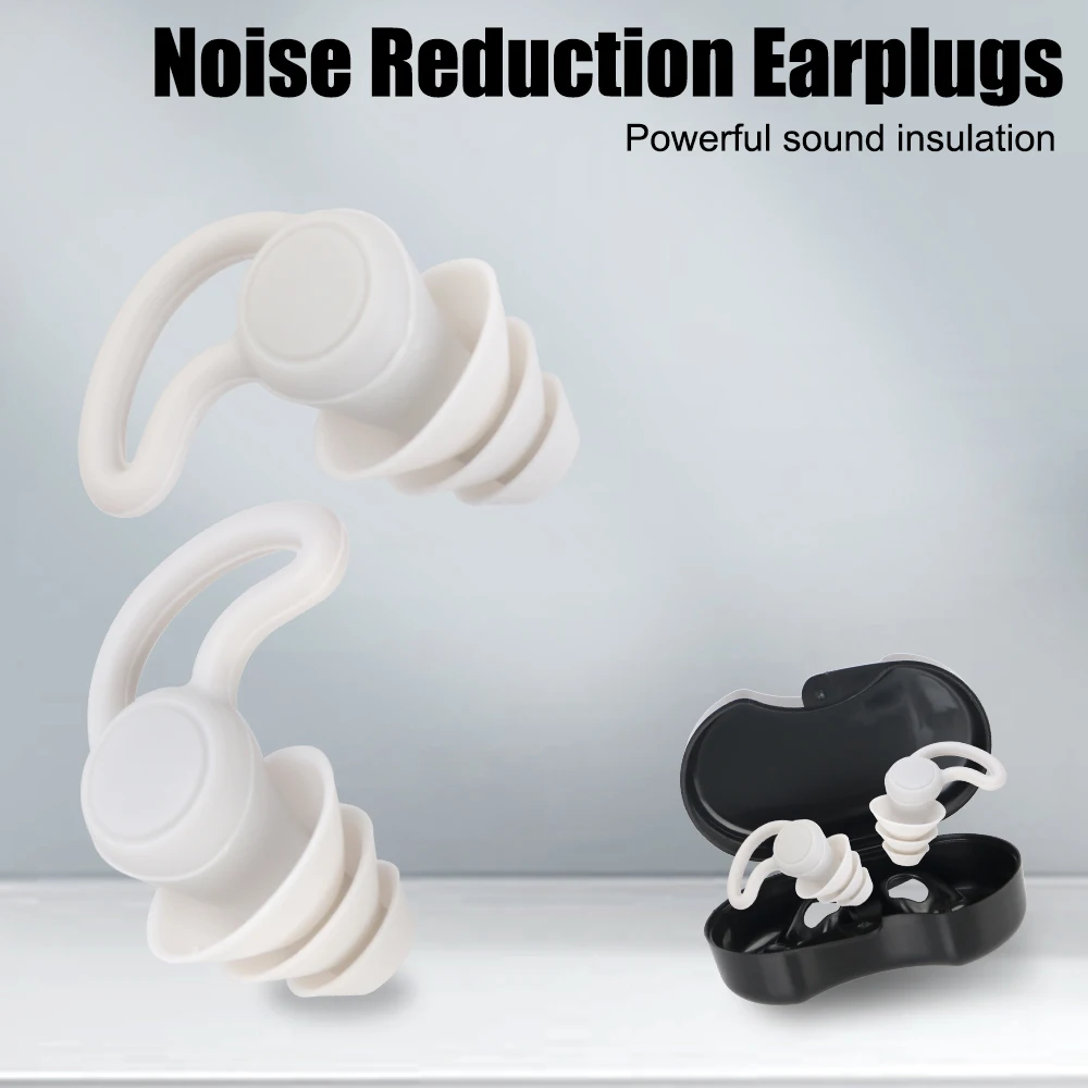 Soft Silicone Isolator Motorcycle Car Ear Plugs Sleep Earplugs Waterproof Swimming Ear Protector Noise Sound Insulation