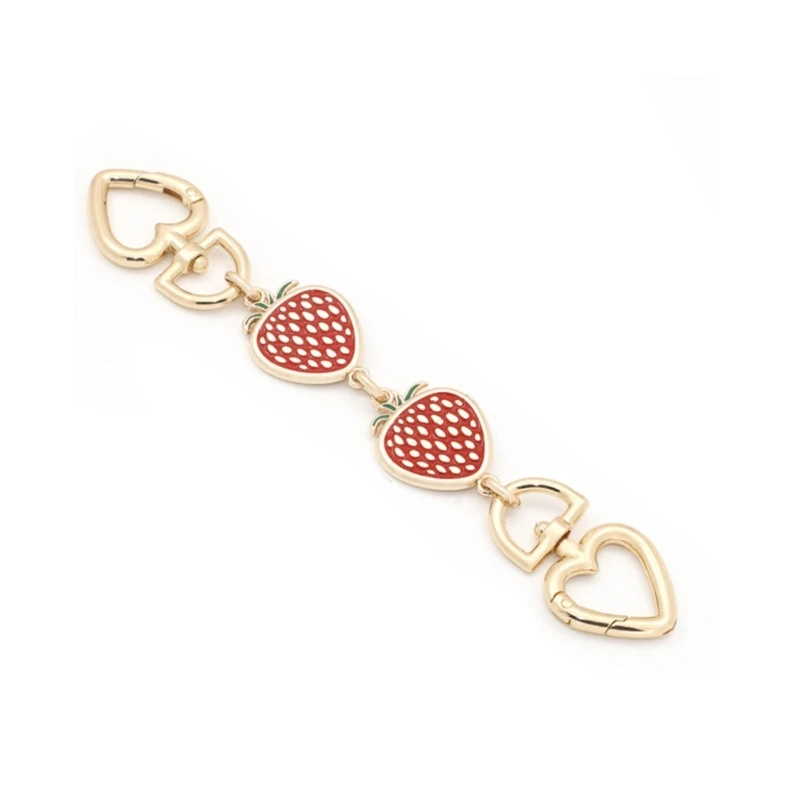 Creative Bag Extension Chain Strawberry Shape Purse Strap Extender Metal Replacement Bag DIY Accessories