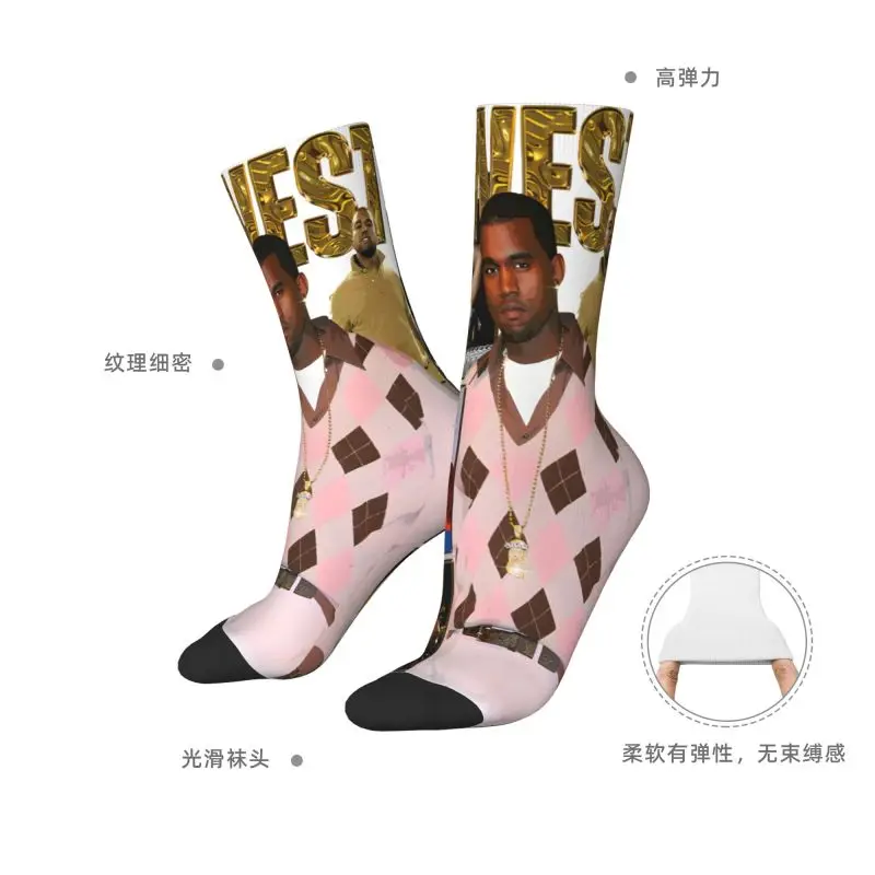 شعبية المغني كاني ويست رجل طاقم الجوارب للجنسين أزياء الربيع الصيف الخريف الشتاء اللباس الجوارب #6