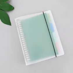 A4/A5/B5 Loose-leaf folder plastic frosted metal binder data file contains pp loose-leaf book file folder 20/26/30 hole clip