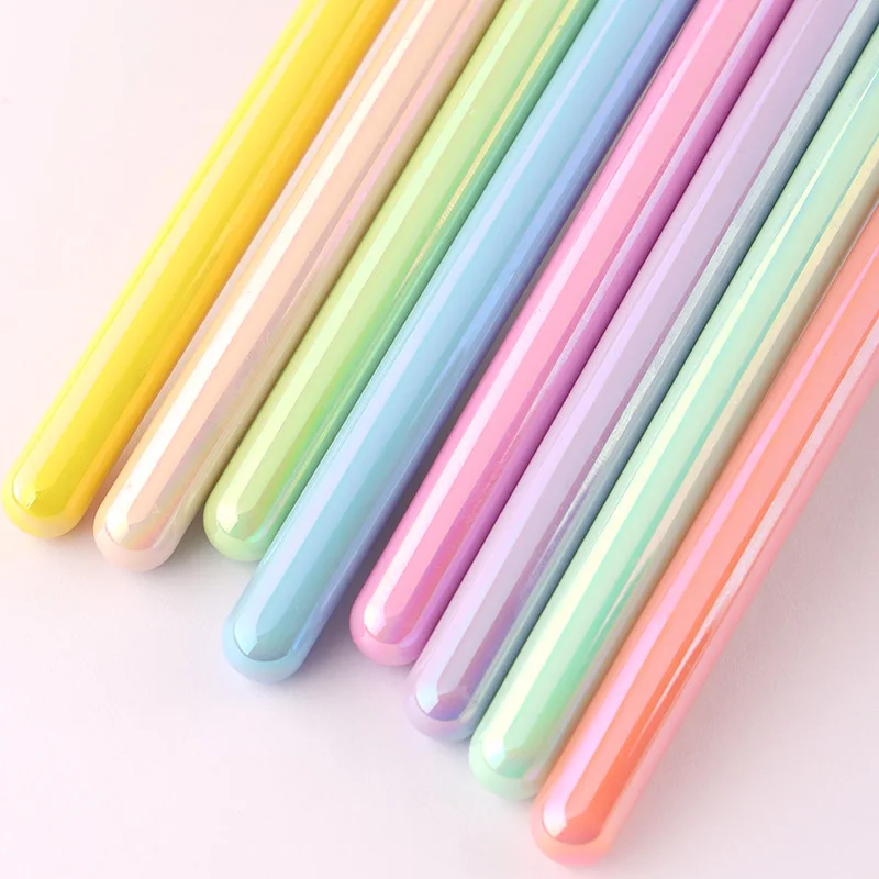 1/8PCS Colorful Nail Brush UV Gel Brush For Nails Liner Brush Petal Flat Oval Universal Ombre Painting Pen For Nail Art Tools