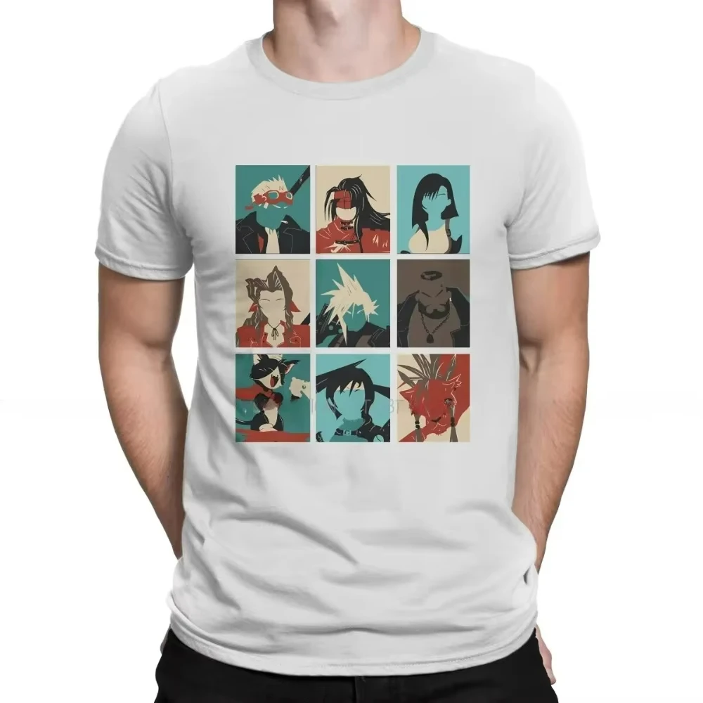 Japanisches Final Fantasy Spiel Herren Grafik T-Shirt Seven Classic Individuality Damen Cartoon T-Shirt Original Streetwear Hipster – Detail 3