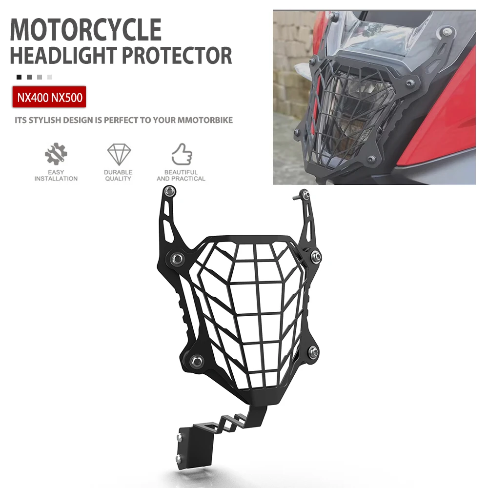 

NX400 NX500 Motorcycle Headlamp Headlight Guard Protector Grill Cover For Honda NX 400 NX 500 2023 2024 2025 Accessories Parts