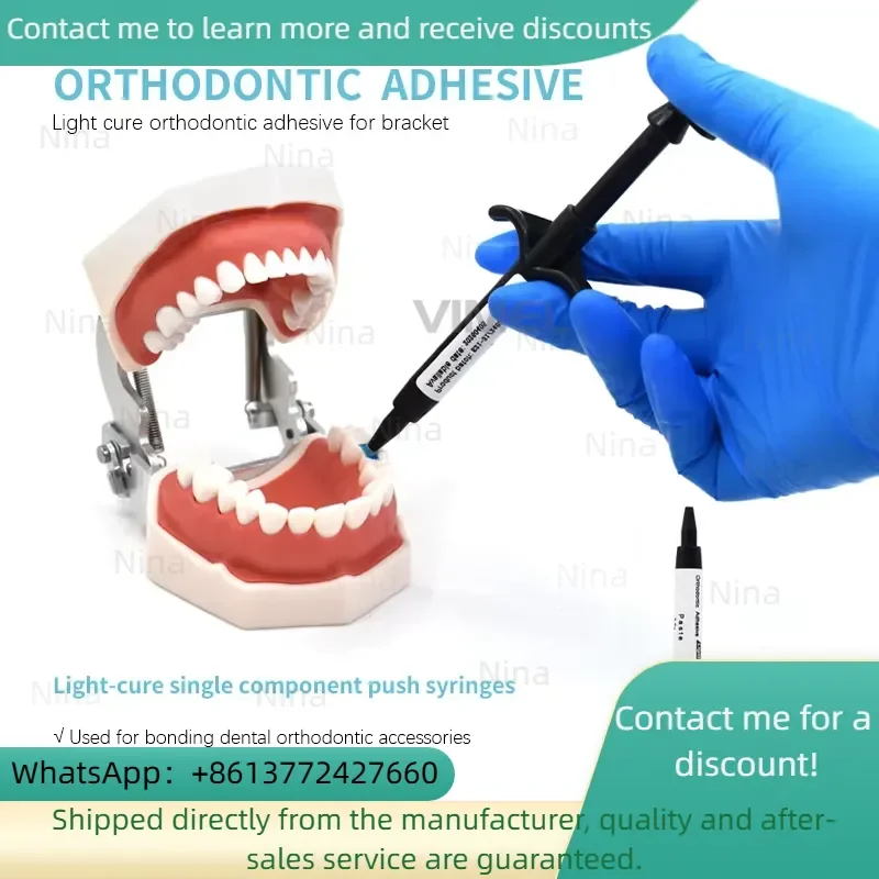 Orthodontic Adhesive Light Cure Orthodontic Bonding System Kit Light Cure Adhesive Paste for Bracket Supplies