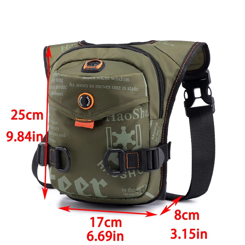 High Quality Nylon Riding Thigh Bag Unisex Sport Men Leg Bags Multifunction Travel Bum Belt Bag Waist Packs Letter Crossbody Bag