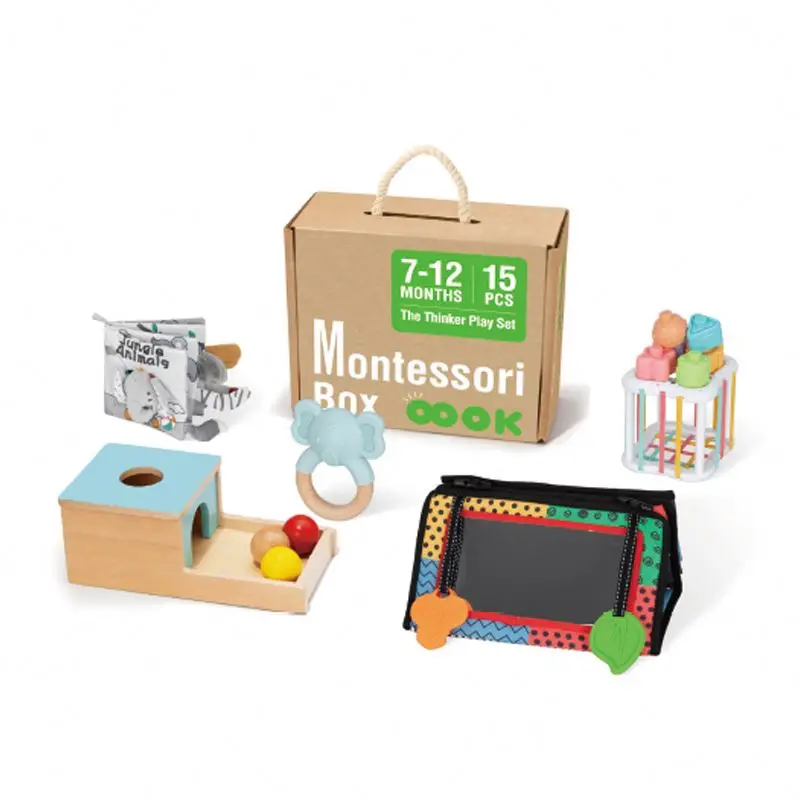 Montessori Early Education Educational Toys 0-6M Hand-eye Coordination Toys Color Cognitive Education Box