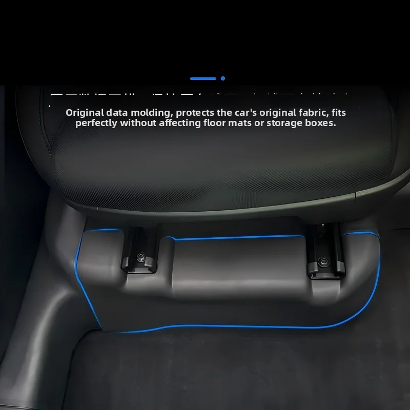 3PCS For Tesla Model YL Under Seat Corner Guard Second Row Seat Slide Rail Protector Cover Anti-Kick Car Accessories Interior - view 5