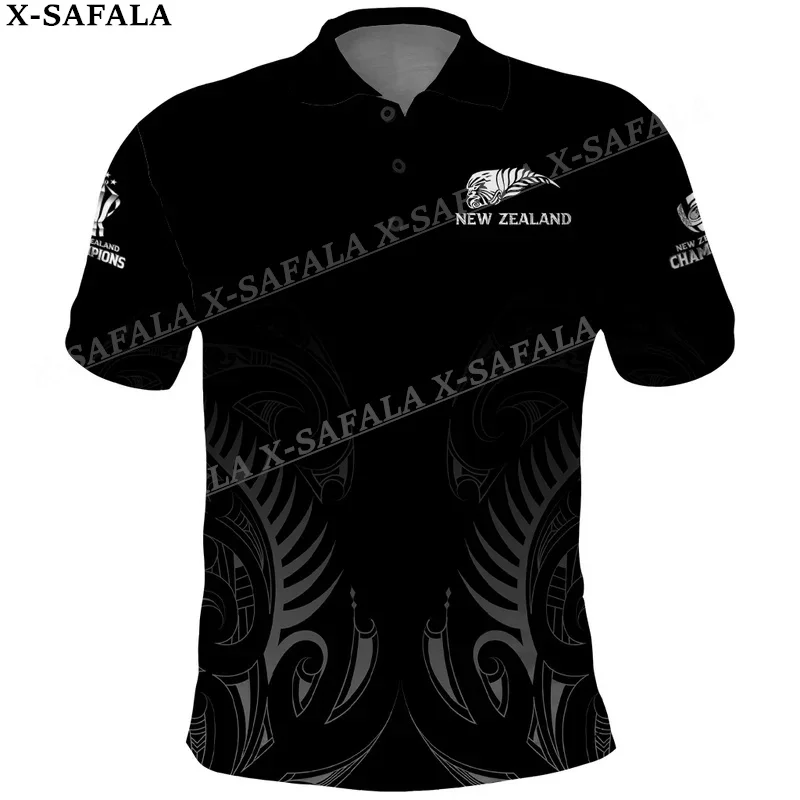 New Zealand Rugby 3D Print Polo T-Shirt Men Collar Short Sleeves StreetWear Casual Top New Summer Clothes-2