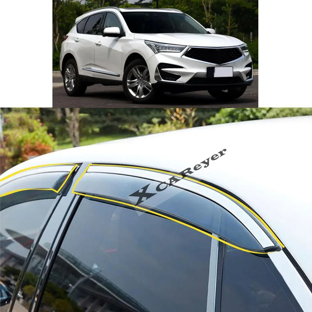 

For ACURA RDX 2018 2019 2020 2021 Car Body Styling Sticker Plastic Window Glass Wind Visor Rain/Sun Guard Vent Parts