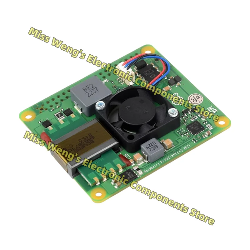 

Raspberry Pi PoE+ HAT Expansion board Ethernet power supply supports 802.3af