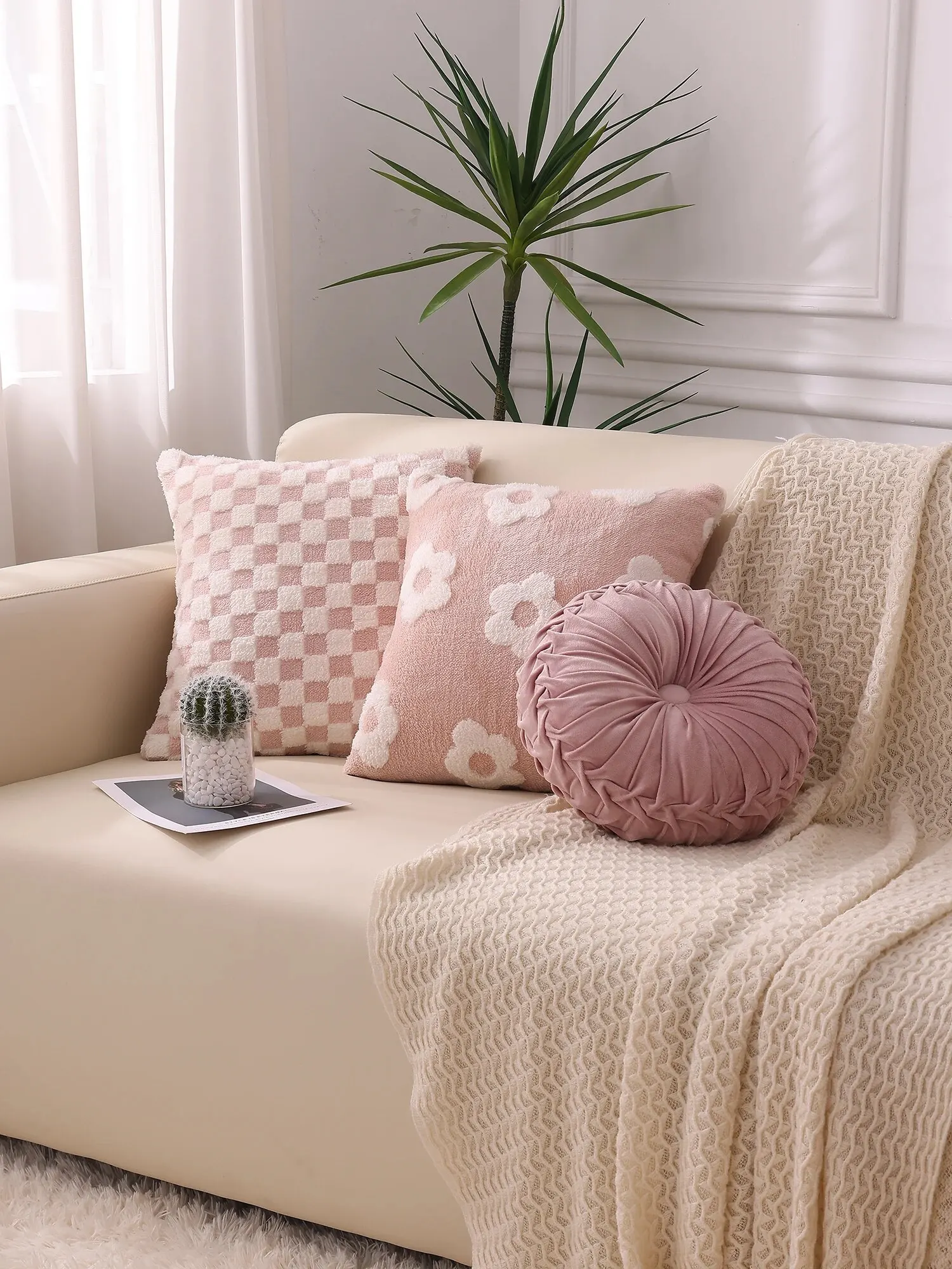 1PCS Flower Pillowcase Light Luxury Pillowcase BackrestCushion Couple Pillow Living Room Sofa Pillow Bed Headrest Pillowcase