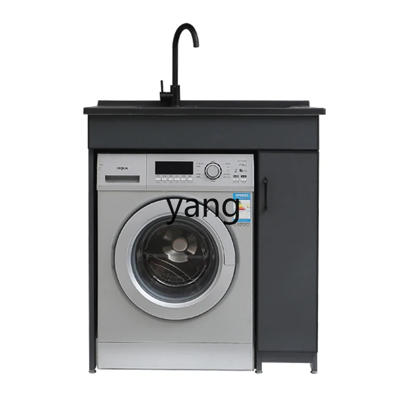 Yjq Washing Machine Face Washing Cabinet Quartz Stone Countertop Bathroom Wash Basin Integrated Custom Combination