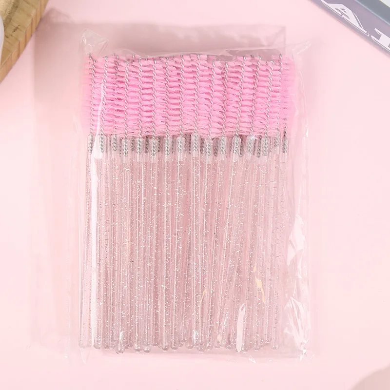 50Pcs Einweg Wimpern Make-Up Pinsel Professionelle Mascara Wands Applikator Spooler Auge Wimpern Kosmetik Pinsel Make-Up-Tool