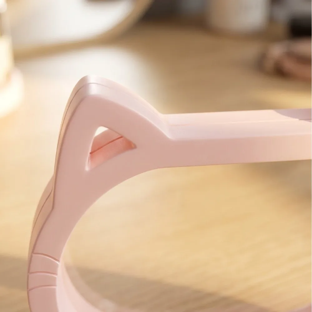 Cute Cat Ear Shaped Jewelry Boxes Dustproof Portable Floating Storage Boxes Transparent Lightweight