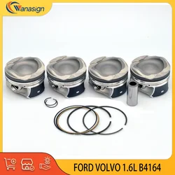 AUTO Engine Part Pistons & Piston Rings Set For FORD VOLVO 1.6L L4 1.6T GAS 1.6 L T EcoBoost Flexifuel B4164 JTDA 2010-2020