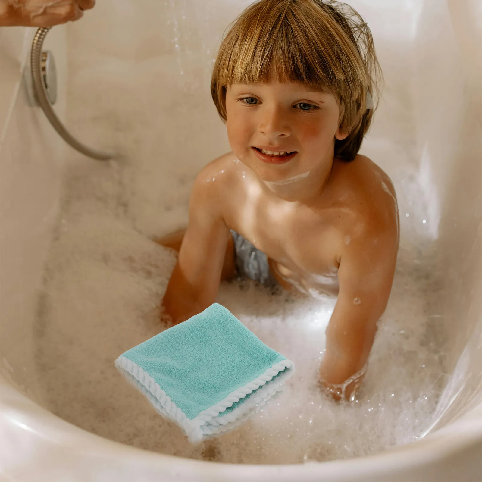 

8Pcs Flannel Baby Washcloths Soft Absorbent Toddler Hand Towels Hanging Loop Face Towels Newborn Bathroom Kitchen Cleaning