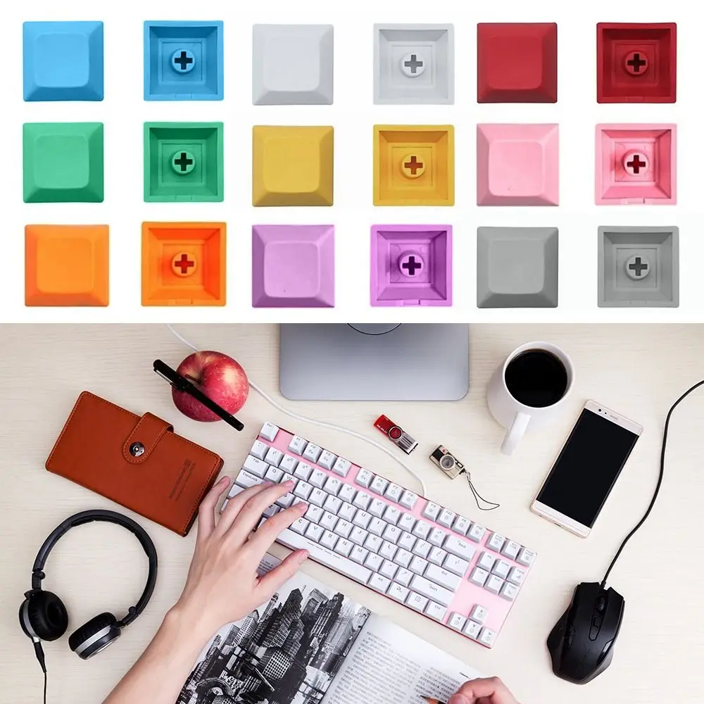 DSA Keycap PBT Suplemento de Personalidade em Branco 1U Keycaps Multi Color DIY Keycap para Teclado Mecânico Keybord