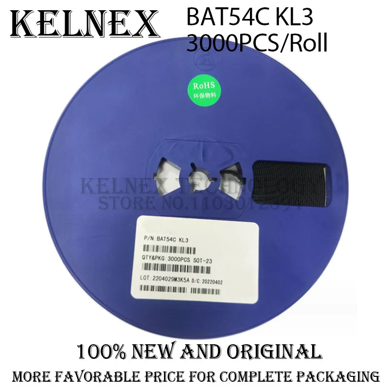 3000pcs/Reel BAT54C KL3 BAT54S KL4 BAT54 KL1 BAT54A KL2 BSS138 J1 BSS84 PD BSS123 SA Schottky diode SOT23