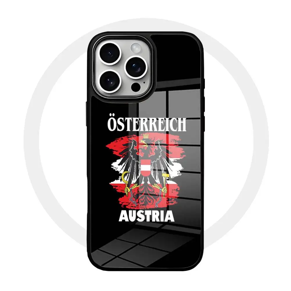 

Austria Flag Phone Case For IPhone 16 15 14 13 12 11 Pro Max Plus Mini Magsafe Mirror Wireless Magnetic Cover