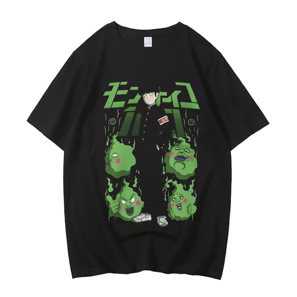 Mob Psycho 100 cotton t-shirt teen Digital graphic Y2k Pop Culture Punk t shirt harajuku women Retro kawaii 80s Breathable view 2