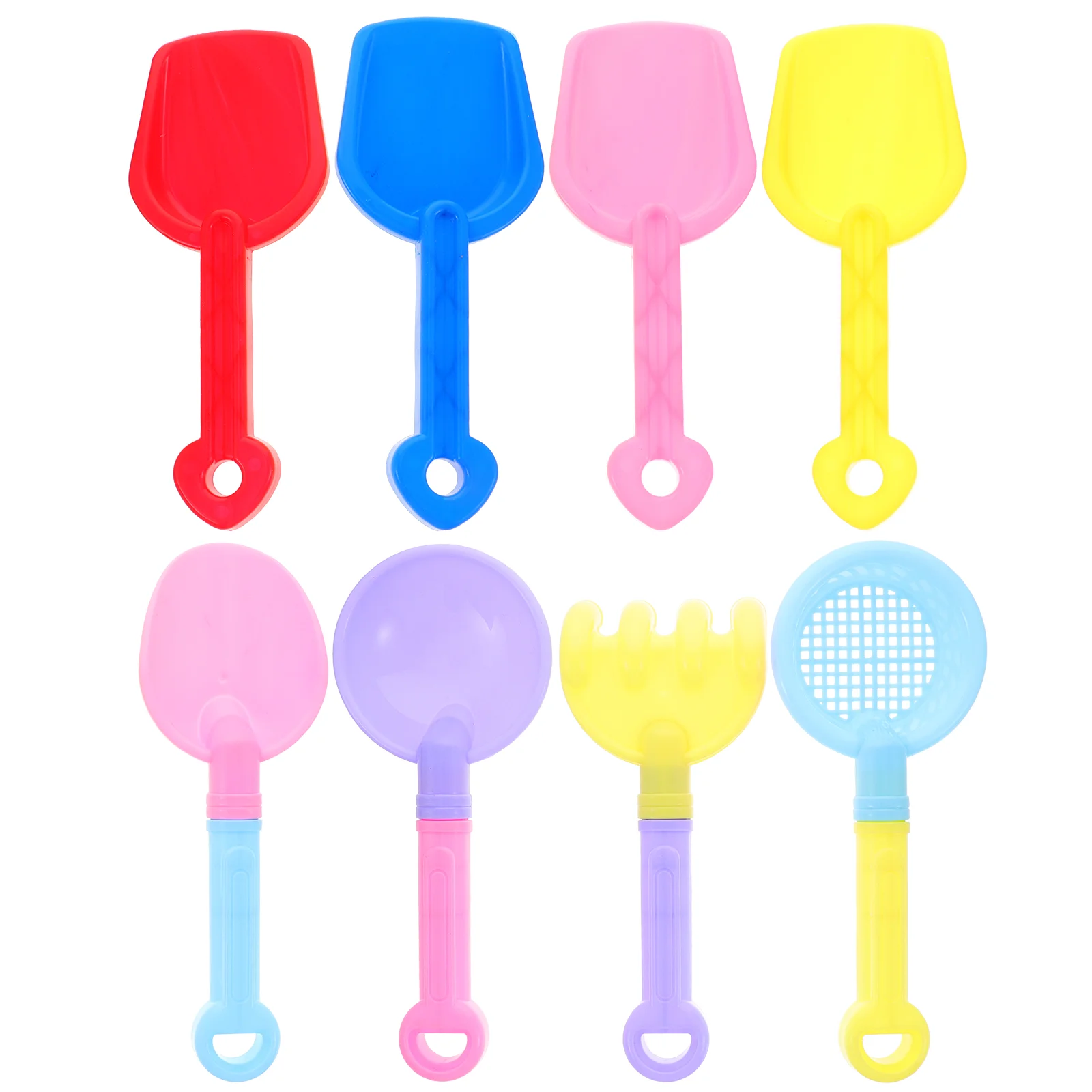 8 Pcs Snow Digging Toys for Kids Beach Colored Shovels Outdoor