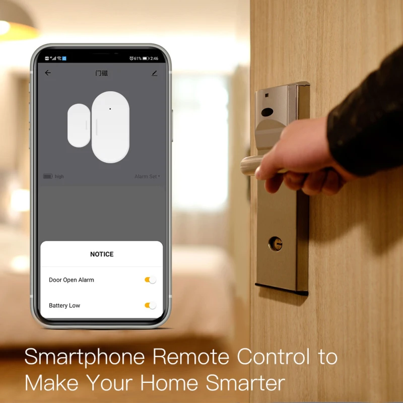 1/8PCS Tuya Zigbee sensore per porte e finestre Smart Door Open rilevatori chiusi Smart Life APP funziona con Alexa Google Home Gateway Hub