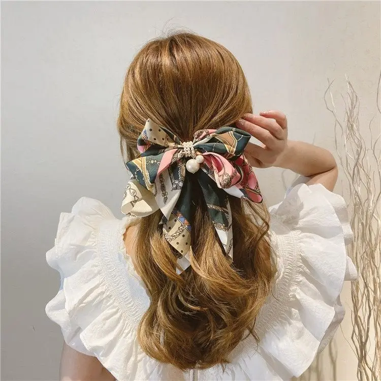 Korean Style Novelty Cute Bowknot Pearls Hair Claws for Girls Women Teenager Studernts Hairband Hair Accessories Hair Clip