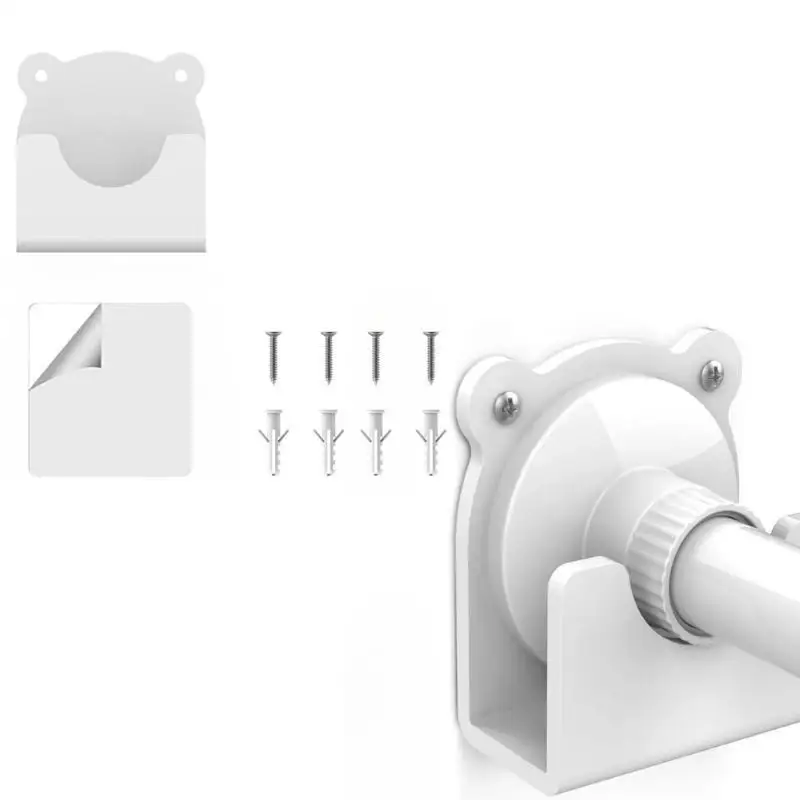 

652F 2Pcs Bathroom Curtains Rod Holder None Drilling Shower Curtains Rod Mount