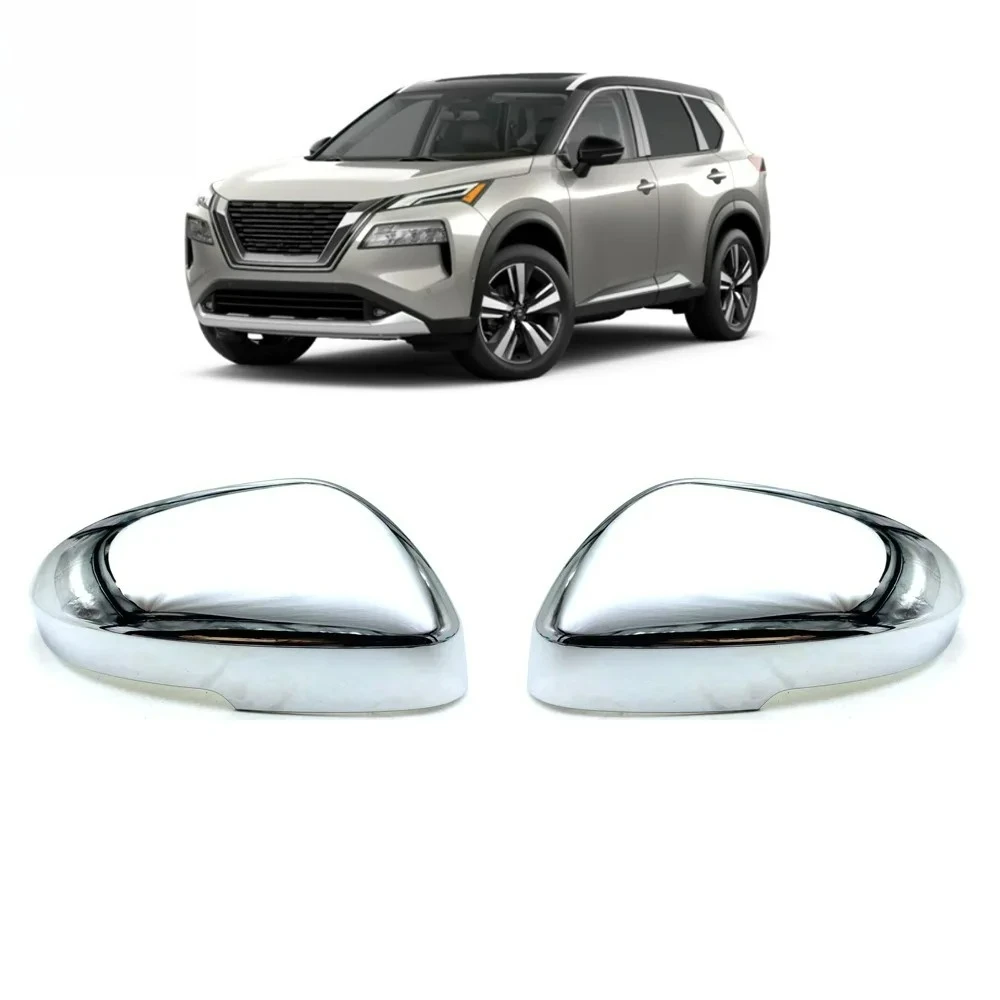 

For Nissan Rogue X-trail 2021 2022 2023 abs Electroplated silver Side View Mirror Wing Trim Covers Accessories Car Sticke