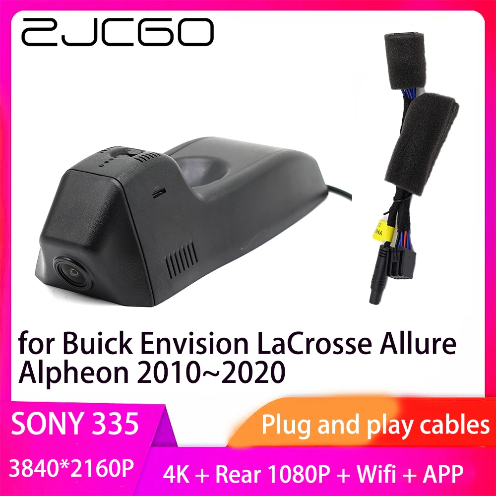 

ZJCGO Plug and Play DVR Dash Cam UHD 4K 2160P Video Recorder for Buick Envision LaCrosse Allure Alpheon 2010~2020