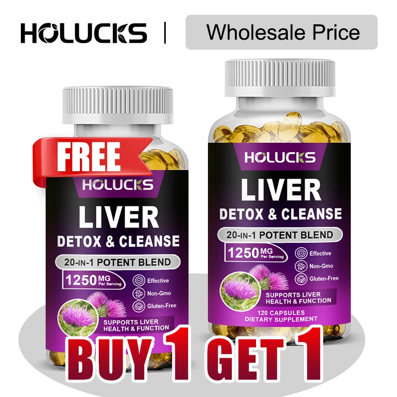 

Buy 1 Get 1 Free! Pure Liver Detox & Cleanse Supplement, for Toxin Removal, Digestion & Skin Health, Boosts Enzyme Function