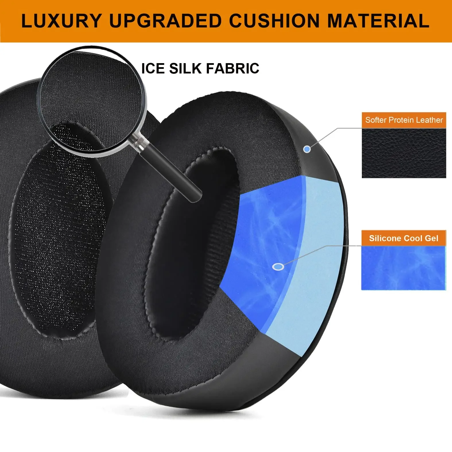 Earpads Cushion For Sennheiser HD450BT / HD4.50 /HD4.50BTNC/ HD 458BT/ HD450/ HD4.50 BT Headphones Memory Sponge Sleeves Cover