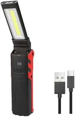 

WINDFIRE Rechargeable Work Light with Magnetic Base – 2 Modes, 270° Foldable LED Flashlight for Car Repair & Job Sites
