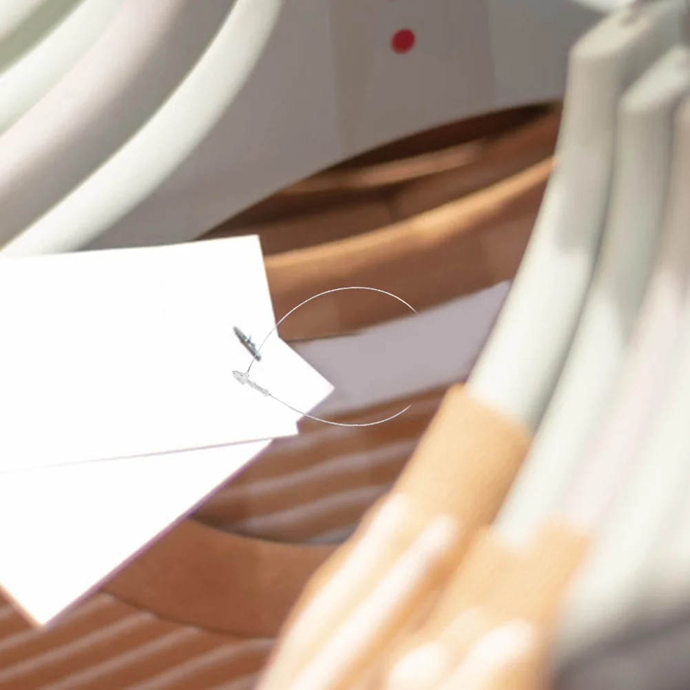 

5000pcs Garment Rope 3 Inch White Label Security Loop Cord Clasp For Clothing Price Tag Locks Tag Fasteners Packaging Tool