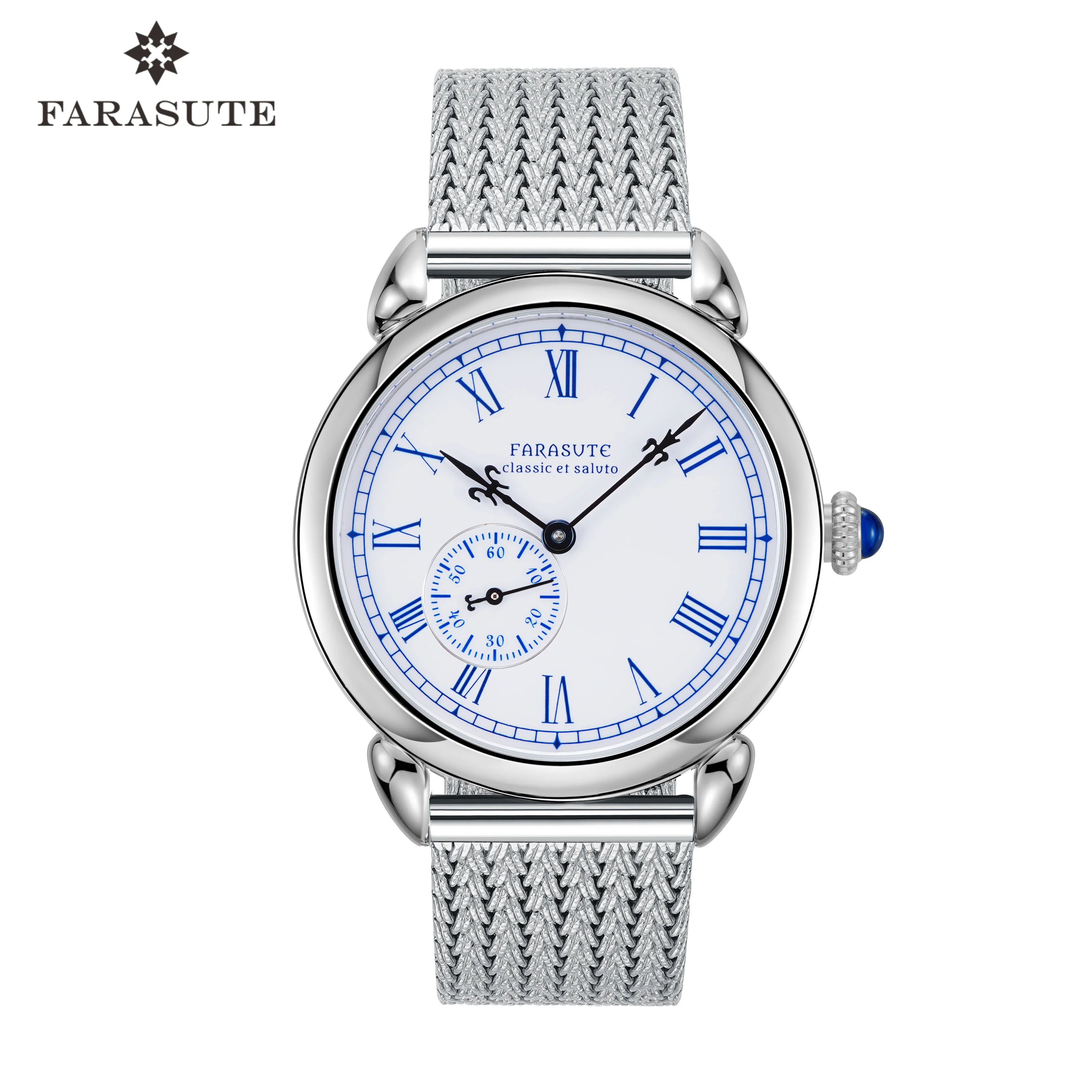 Farasute Classic Sapphire Customized Automatic Movement Mechanical Watch Men Fashion Needle Porcelain Wristwatch Reloj Hombre