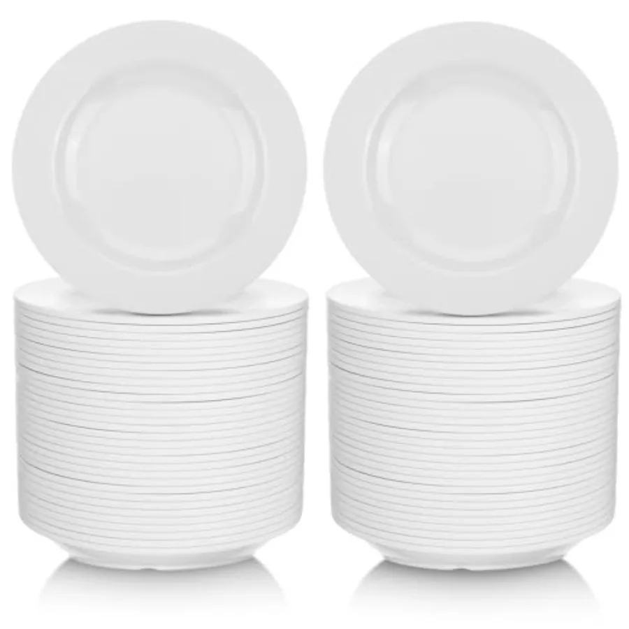 

Melamine Appetizer Plates 5.91 Inch Melamine Dessert Plates Small White Round Lightweight Saucers Serving Dish Catering for App