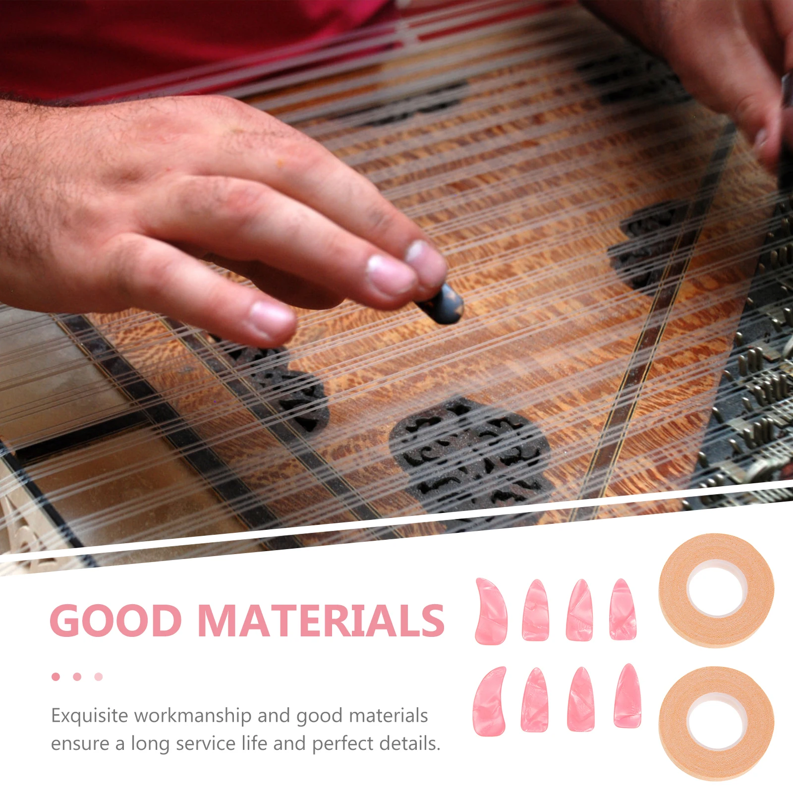 

1Set Celluloid Guzheng Nail Protectors Reusable Easy Disassemble Practice Covers Long Service Life Guzheng Nail Protectors