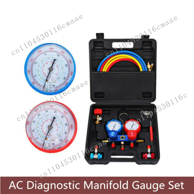 Air Conditioning AC R1234YF Refrigerant Service Manifold Gauge Set W/72