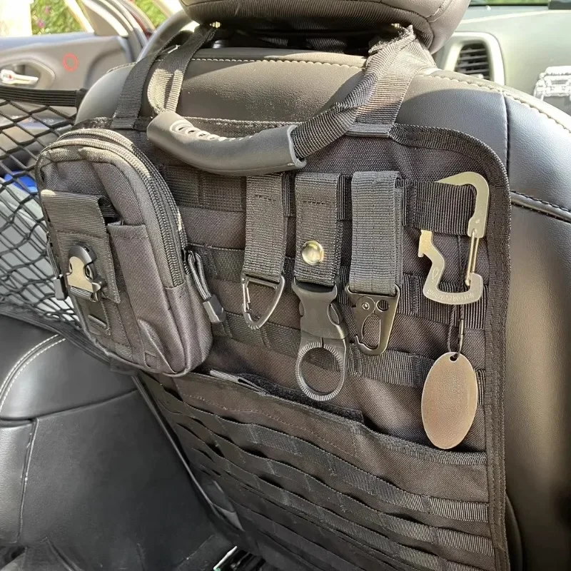 Tactical MOLLE Seat Back Organizer Bag for Jeep Wrangler JK JL JT Gladiator 4xe Interior Military Style Cargo Accessories Tools