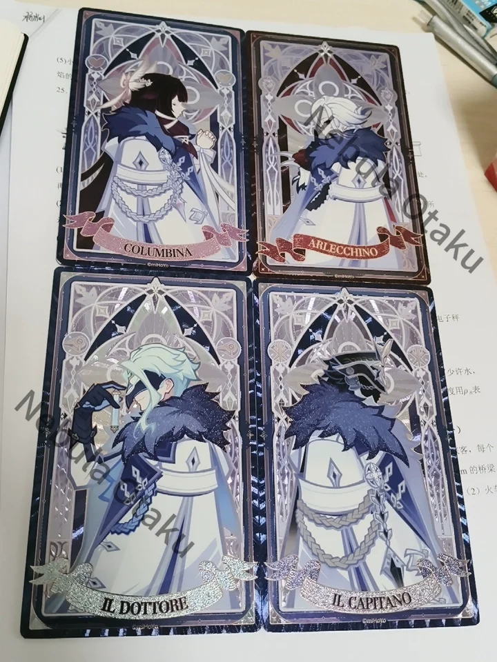 Genshin Impact Columbina Fatui Frost Marks and Power Flames Series Refraction Card Official Quality Goods Cosplay Souvenir Gifts